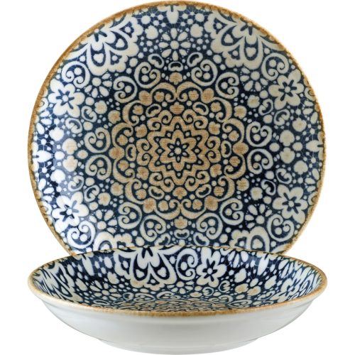 Bonna Teller tief Alhambra; 500 ml, 20x3.5 cm (ØxH); blau/weiss/braun; rund; 12 Stück / Pack