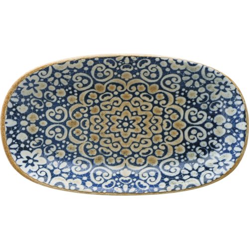 Bonna Platte Alhambra oval; 24x14 cm (LxB); blau/weiss/braun; oval; 12 Stück / Pack