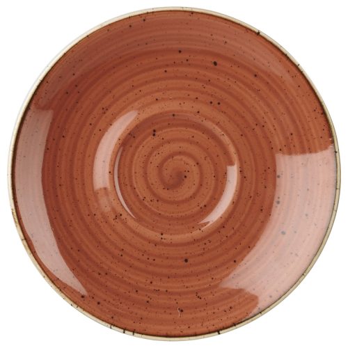 Churchill Cappuccino Untere Stonecast Orange; 15.6 cm (Ø); orange/braun; rund; 12 Stück / Pack