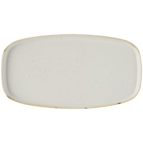 Churchill Platte Stonecast Barley White mit Steilrand; 35x18.5x2 cm (LxBxH); weiss/braun; rechteckig; 6 Stück / Pack