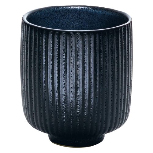 Playground Becher Nara hoch Relief; 320 ml, 8x9.5 cm (ØxH); schwarz; 6 Stück / Pack