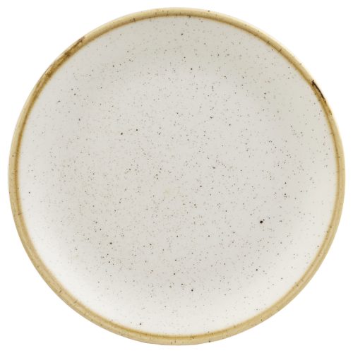 Churchill Teller flach Stonecast Barley White Coupe; 21.7 cm (Ø); weiss/braun; rund; 12 Stück / Pack