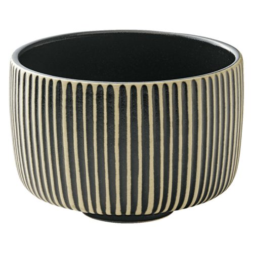 Playground Becher Nara nieder Relief; 300 ml, 9.7x6.7 cm (ØxH); schwarz/weiss; rund; 6 Stück / Pack