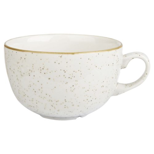 Churchill Cappuccino Tasse Stonecast Barley White; 227 ml, 9.5x5.5 cm (ØxH); weiss/braun; rund; 12 Stück / Pack