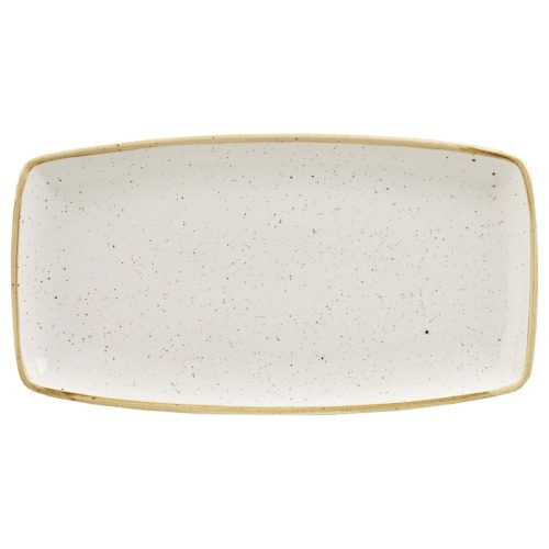 Churchill Oblong Platte Stonecast Barley White; 29.5x15 cm (LxB); weiss/braun; rechteckig; 12 Stück / Pack