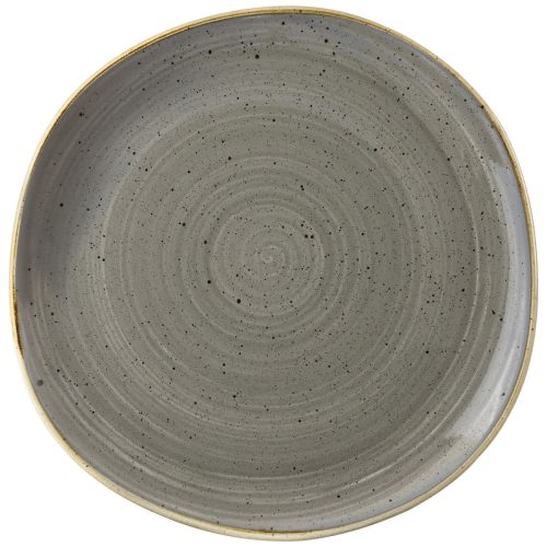 Churchill Teller flach Stonecast Peppercorn organisch; 26.4 cm (B); grau/braun; organisch; 12 Stück / Pack