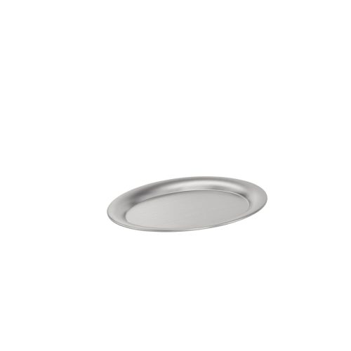 APS Serviertablett KAFFEEHAUS, Edelstahl, oval, matt; 20x14x1 cm (LxBxH); silber; oval