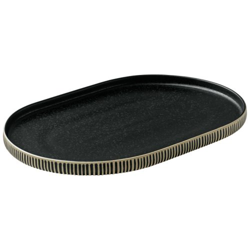 Playground Platte Nara Relief; 30x20x2.4 cm (LxBxH); schwarz/weiss; 6 Stück / Pack