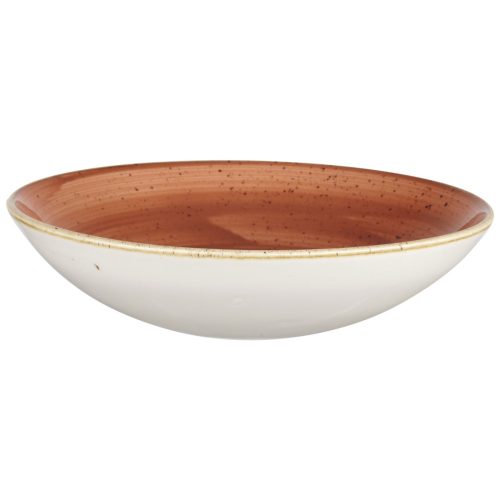 Churchill Schale tief Stonecast Orange Coupe; 1136 ml, 24.8x3.6 cm (ØxH); orange/braun; rund; 12 Stück / Pack