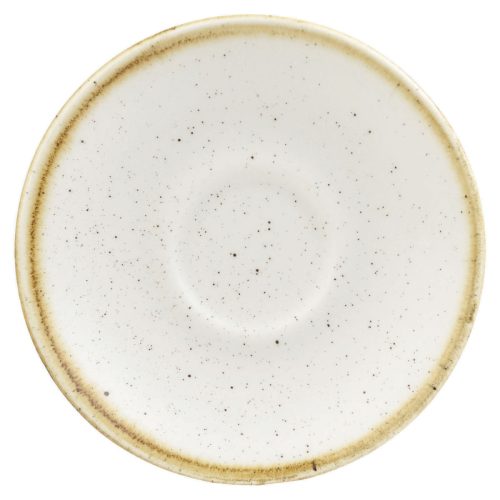 Churchill Espresso Untere Stonecast Barley White; 11.8 cm (Ø); weiss/braun; rund; 12 Stück / Pack