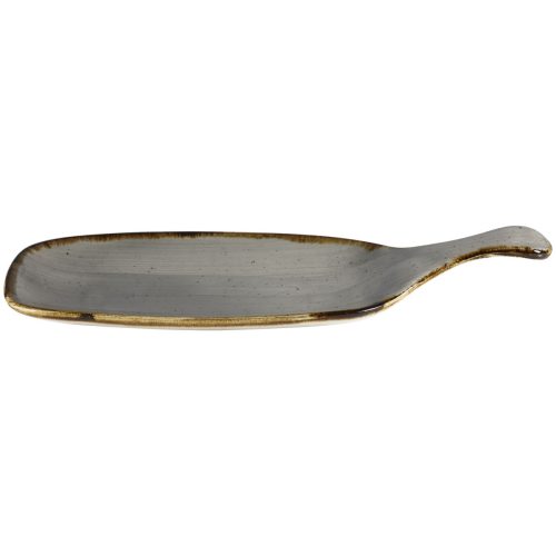 Churchill Platte Stonecast Peppercorn mit Griff; 12.3x28.4 cm (LxB); grau/braun; rechteckig; 6 Stück / Pack