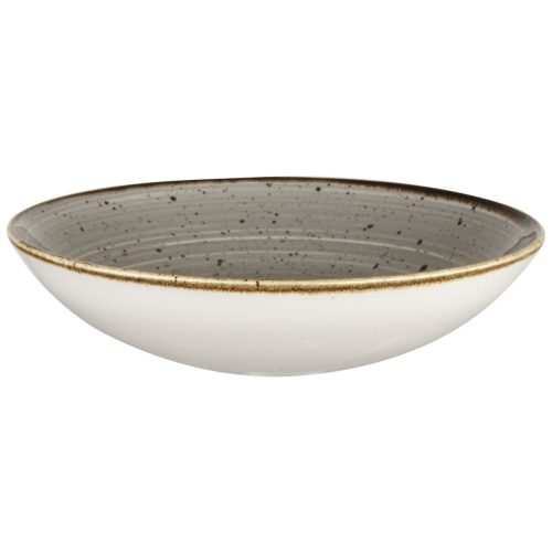 Churchill Schale tief Stonecast Peppercorn Coupe; 1136 ml, 24.8x3.6 cm (ØxH); grau/braun; rund; 12 Stück / Pack