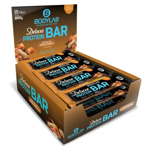 Deluxe Protein Bar - 12x50g - Chocolate Peanut Caramel Flavouring