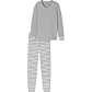 Schiesser, Schiesser Schlafanzug "Casual Essentials" 2 Baumwolle, Rundhalsausschnitt, langärmelig