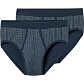 Schiesser, Schiesser Slip "Original Classics" 2er-Pack, mit kontrastfarbenem Karomuster