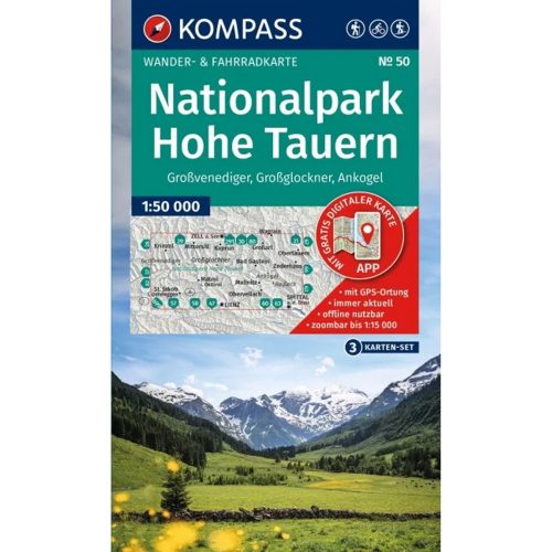 Kompass Verlag WK 50 Nationalpark Hohe Tauern, 3-teiliges Set