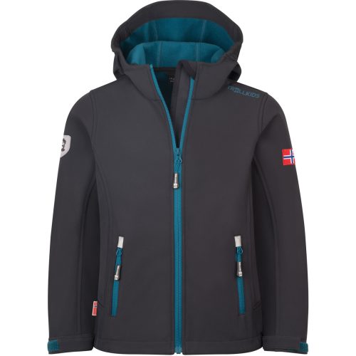 Trollkids, TROLLKIDS Softshelljacke "Kids Trollfjord Jacket" Langarm-Design, mit Reissverschluss, wärmeisolierend