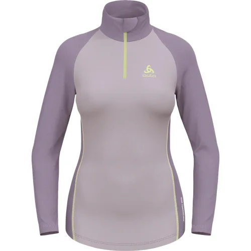 Odlo, Odlo Natural Performance Wool 150 Base Layer Half-Zip für Damen - Wandern, Ski & Snow - lila, L