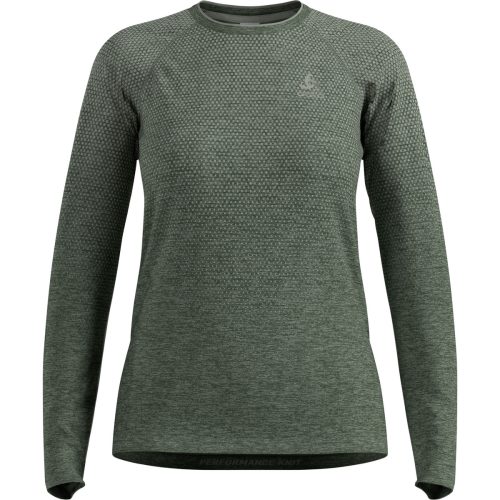 Odlo, Odlo Essential Seamless Langarm-Laufshirt für Damen - Training, Running - grün, M