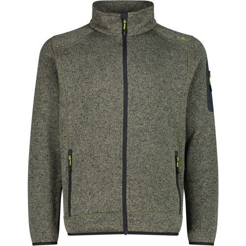 CMP, CMP Strickfleecejacke "MAN JACKET" ohne Kapuze hochschliessender Kragen, mit zwei Eingrifftaschen, atmungsaktiv