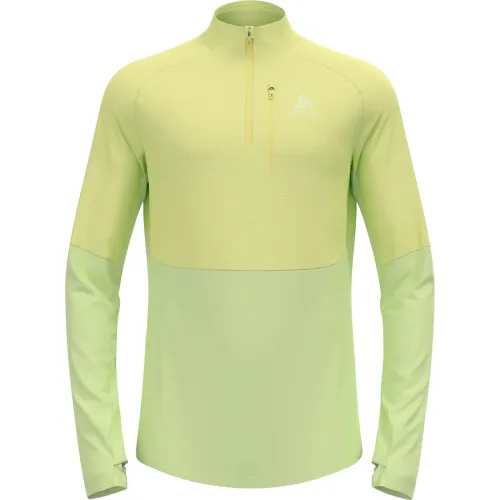 Odlo, Odlo Descent CW 200 SL Mid Layer Half-Zip für Herren - Ski & Snow - grün, S