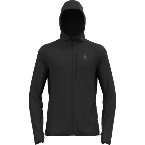 Odlo, Odlo Ascent Micro 125 Hoodie Full-Zip - Wandern - schwarz, XXL