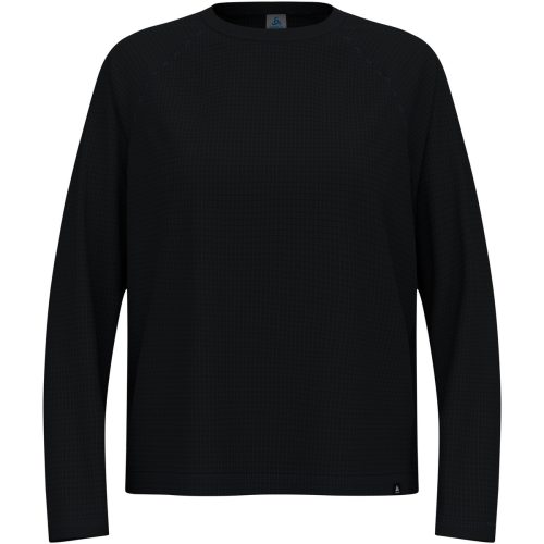 Odlo, Odlo Wool Waffle Langarm-Shirt für Damen - Wandern, Casual Comfort - schwarz, S