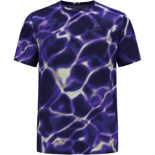 Odlo, Odlo Zeroweight Chill-Tec Print Lauf-T-Shirt für Herren - Training, Running - lila, S