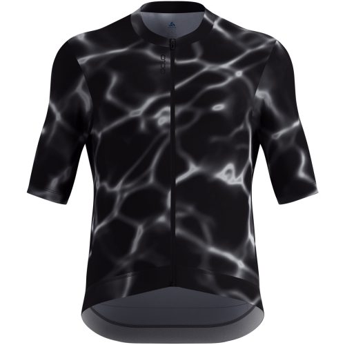 Odlo, Odlo Zeroweight Pro Print Rad-Shirt Full-Zip für Herren - Radsport - schwarz, S