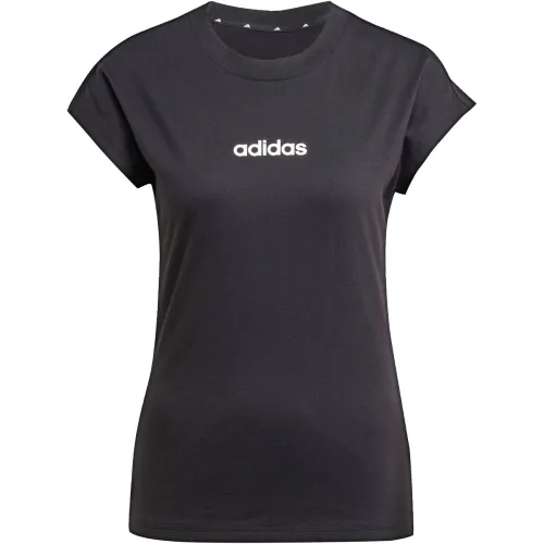 Adidas Sportswear, adidas Sportswear T-Shirt "ESSENTIALS LINEAR COTTON" sportlicher Stil, Kurzarm, ohne Verschluss, aus Baumwolle