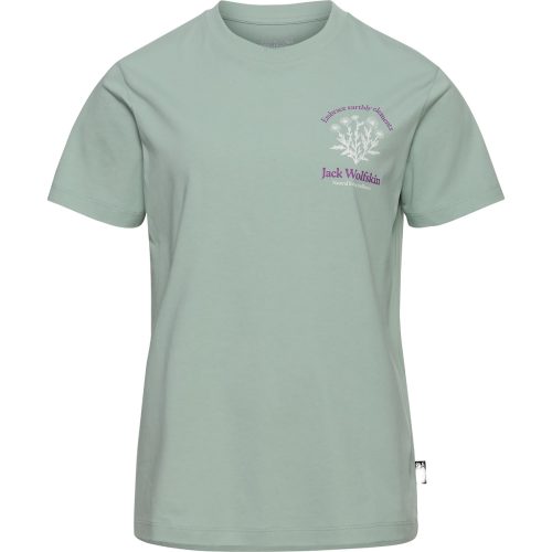 Jack Wolfskin, Jack Wolfskin T-Shirt "CAREFREE T W" Kurzarm-Design, mit Rundhalsausschnitt, ohne Verschluss, aus Baumwolle