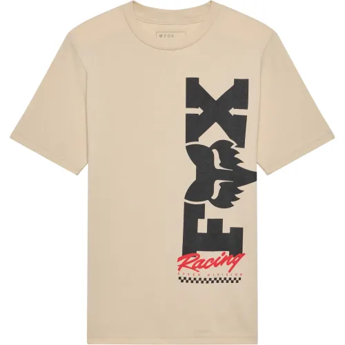 Fox, Fox Checker T-Shirt - Tan L Kids
