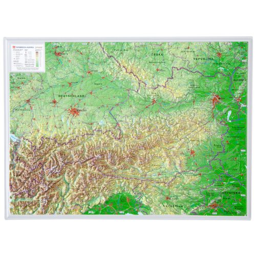 Georelief 3D Reliefkarte Österreich
