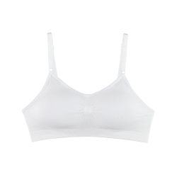 Comfort Bra Spaghetti Straps BH ohne Bügel, ungefüttert in weiss