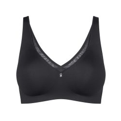 Triumph - Bügelloser BH, unwattiert, für Damen, Black, Größe 75D