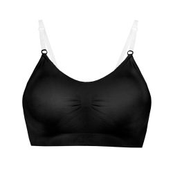 Invisible Comfort Bra BH ohne Bügel, gefüttert in schwarz