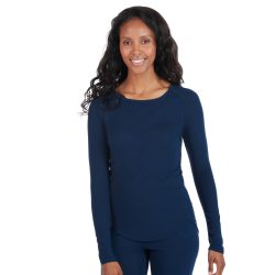 Dagsmejan - Balance Pyjama Langarm-Shirt Nattwell, für Damen, Mitternachtsblau, Größe M