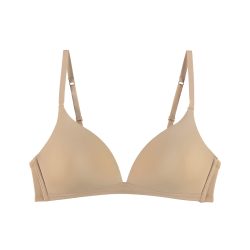 Sexy Comfort BH ohne Bügel, gefüttert in beige