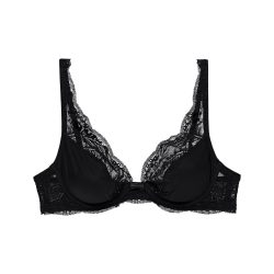 Lace Comfort BH mit Bügel, ungefüttert in schwarz