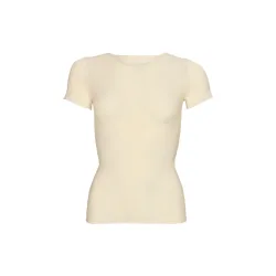Cashmere Sensation Shirt Kurzarm in weiss