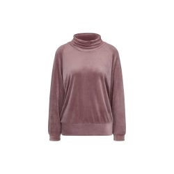 Cozy Comfort Velour Pullover in braun