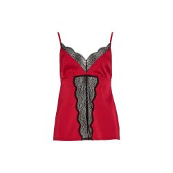 Samantha Pyjama Oberteil, kurz in rot