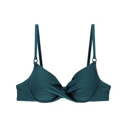 Madras Bikini Top mit Bügel gefüttert in grün
