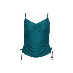 Madras Tankini Top ohne Bügel gefüttert in grün