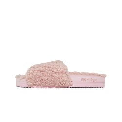 Pool Curly Velcro Hausschuhe in rosa