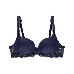 Luxury Desire BH mit Bügel, gefüttert in blau