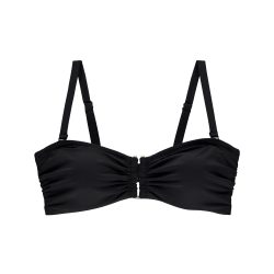 Bandeau Bikini Top mit Bügel ungefüttert in schwarz