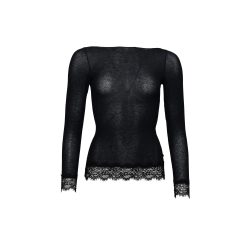 Cashmere Sensation Shirt Langarm in schwarz