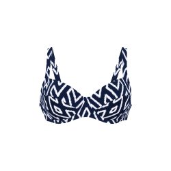 Tribal Monotones Bikini Top mit Bügel ungefüttert in blau