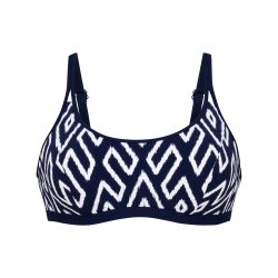 Tribal Monotones Bikini Top mit Bügel ungefüttert in blau